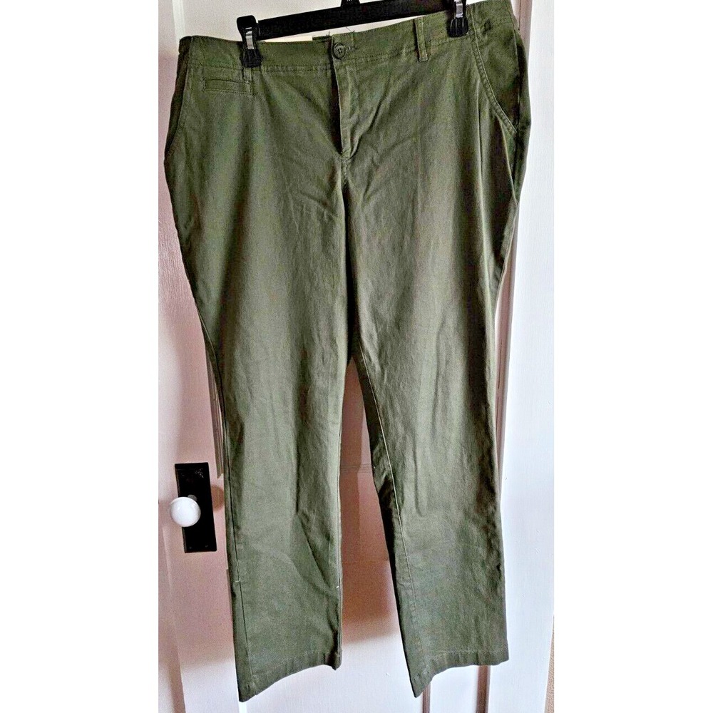 NWT a new day SLIM stretch‎ green 5 pocket pants woman Sz 14R